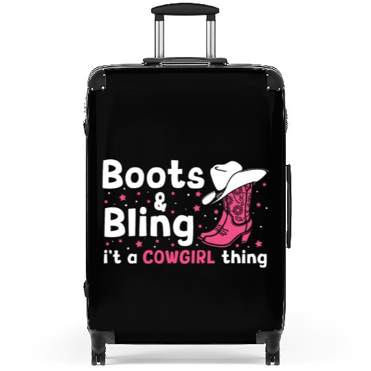Boots And Bling It's A Cowgirl Thing Suitcases