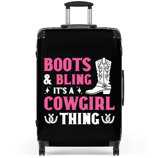 Boots And Bling It's A Cowgirl Thing Suitcases