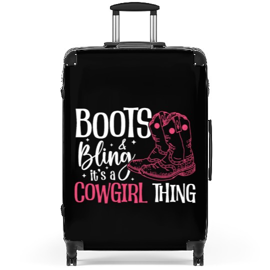 Boots And Bling It's A Cowgirl Thing Suitcases