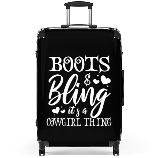 Boots And Bling It's A Cowgirl Thing Suitcases