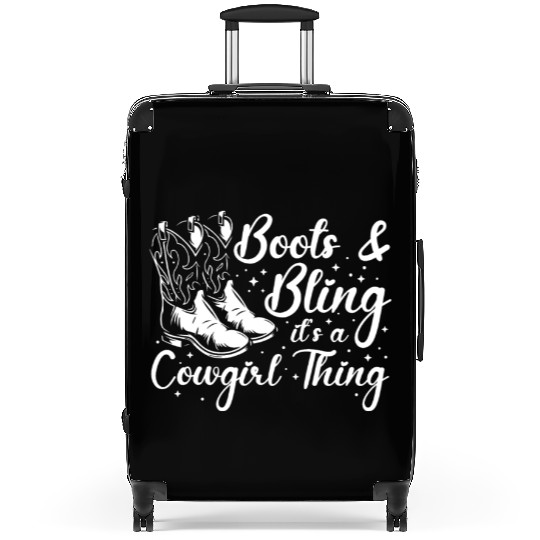 Boots And Bling It's A Cowgirl Thing Suitcases