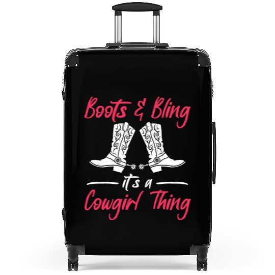 Boots And Bling It's A Cowgirl Thing Suitcases