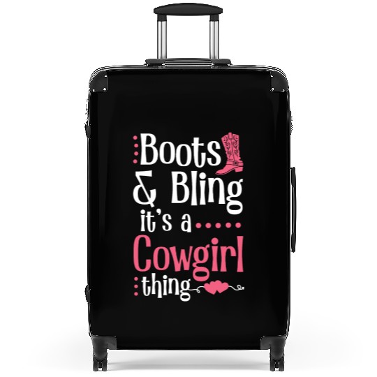 Boots And Bling It's A Cowgirl Thing Suitcases