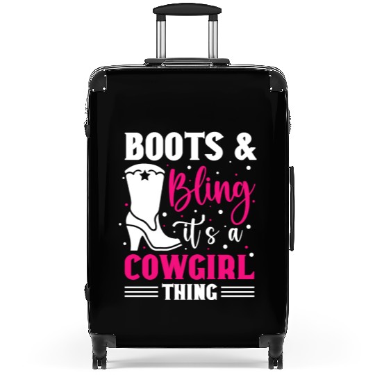 Boots And Bling It's A Cowgirl Thing Suitcases
