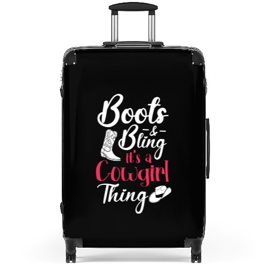 Boots And Bling It's A Cowgirl Thing Suitcases
