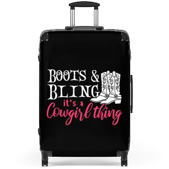 Boots And Bling It's A Cowgirl Thing Suitcases