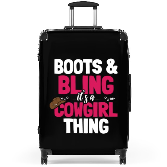 Boots And Bling It's A Cowgirl Thing Suitcases