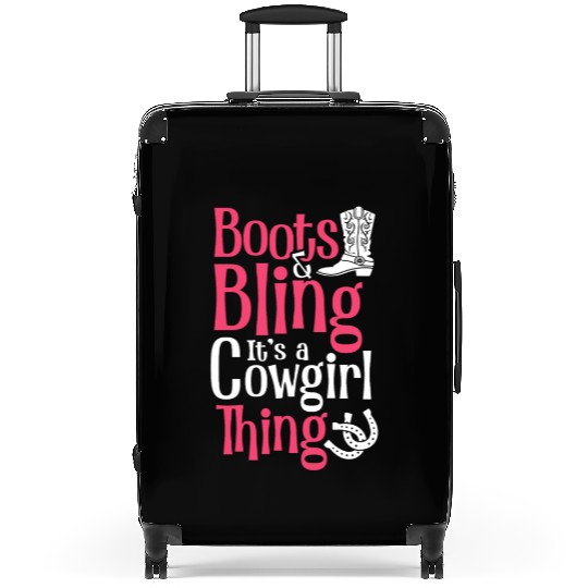 Boots And Bling It's A Cowgirl Thing Suitcases