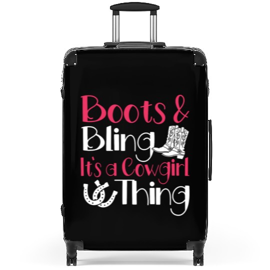 Boots And Bling It's A Cowgirl Thing Suitcases