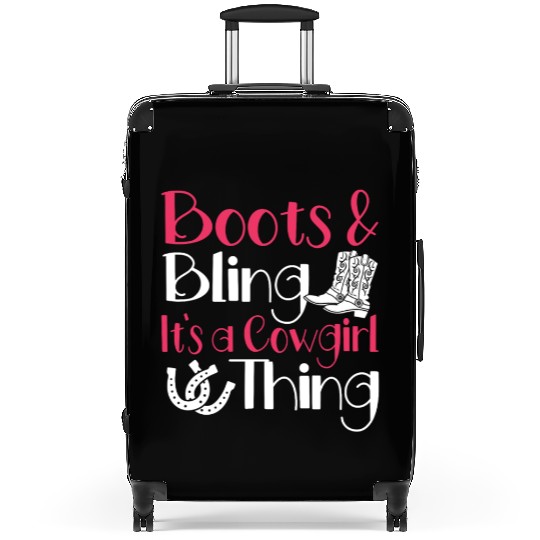 Boots And Bling It's A Cowgirl Thing Suitcases