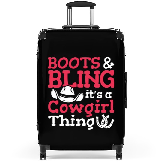 Boots And Bling It's A Cowgirl Thing Suitcases