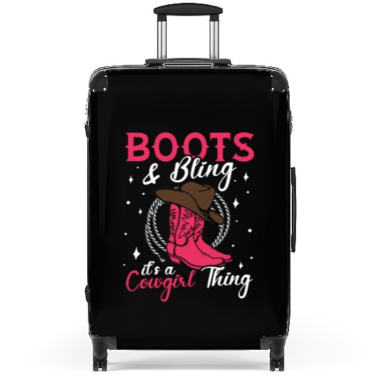 Boots And Bling It's A Cowgirl Thing Suitcases