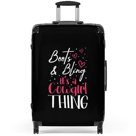 Boots And Bling It's A Cowgirl Thing Suitcases