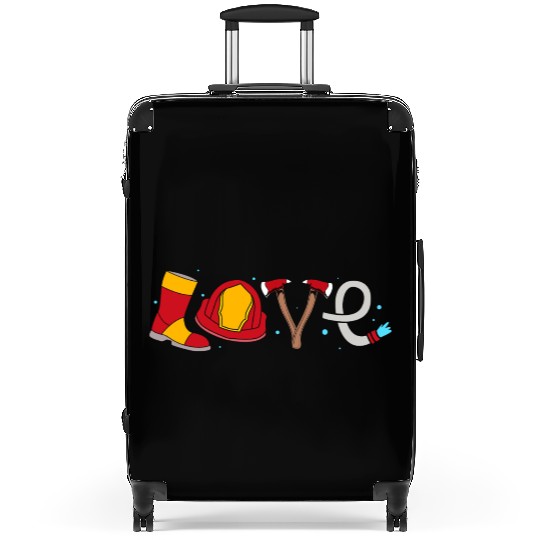 I Love Firefighters Fireman Suitcases