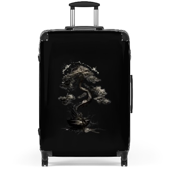 Bonsai Tree Japanese art Sumie painting Suitcases