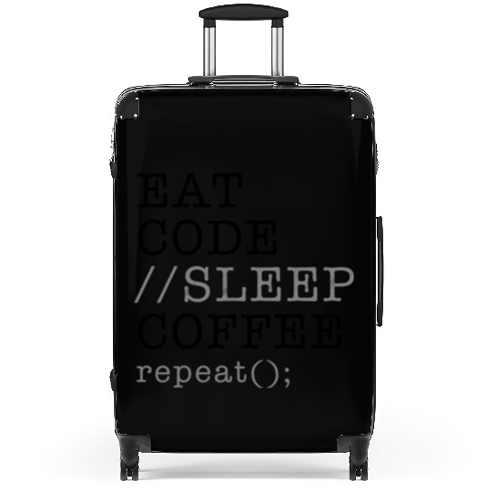 Computer Science Python Programmer Eat Code Sleep Suitcases