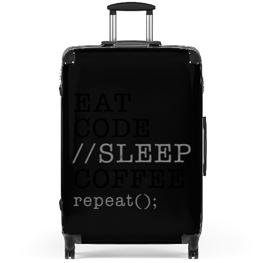 Computer Science Python Programmer Eat Code Sleep Suitcases
