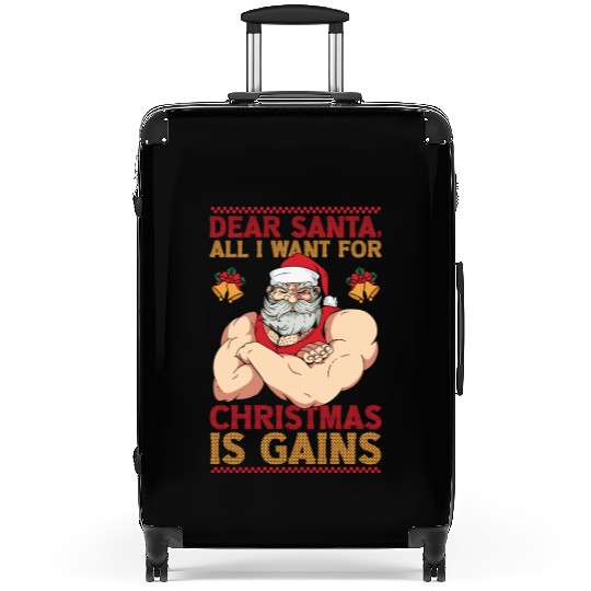 Dear Santa Christmas Gym Training Holiday Workout Suitcases
