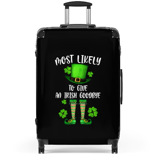 Irish Shamrock St Patricks Cow Suitcases