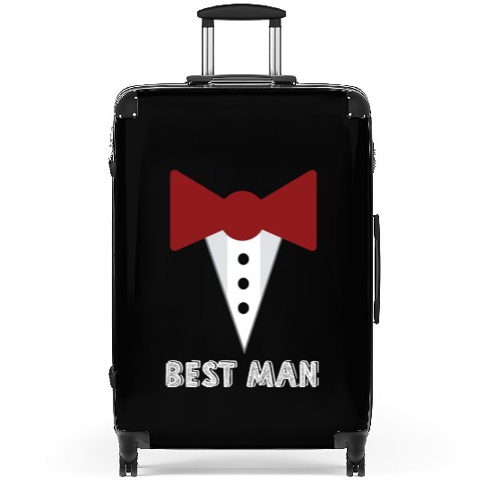 Best Man Wedding Party Mock Tuxedo Suitcases