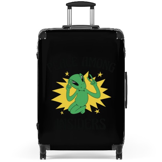 Area 51 Peace Alien Head Martian Space Outsider Suitcases