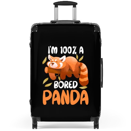 Red Panda Bored Cute Animal Lazy Animal Lover Suitcases