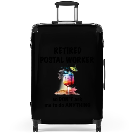 Retired Postal Worker Vacation Tropical Cocktail Suitcases