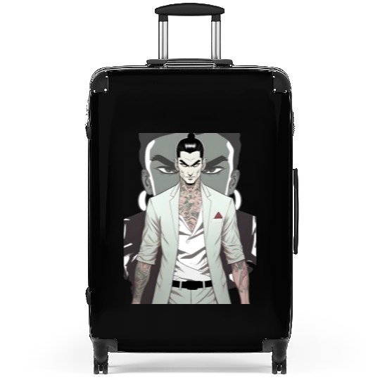 Japan Yakuza Greeny Face Suitcases