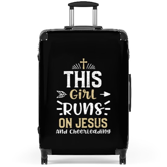 This Girl Runs On Jesus And Chee... Suitcases