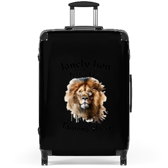 lonely lion quote Suitcases