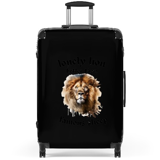 lonely lion quote Suitcases