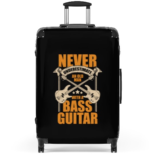Never Underestimate An Old Man With A Bass Guitar Suitcases