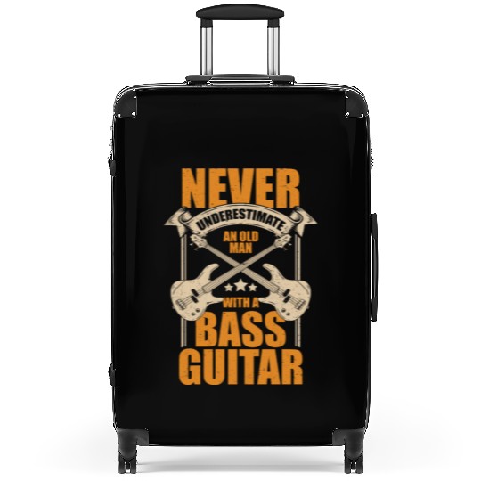Never Underestimate An Old Man With A Bass Guitar Suitcases
