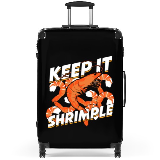 Keep It Shrimple Shrimp Seafood Lover Suitcases