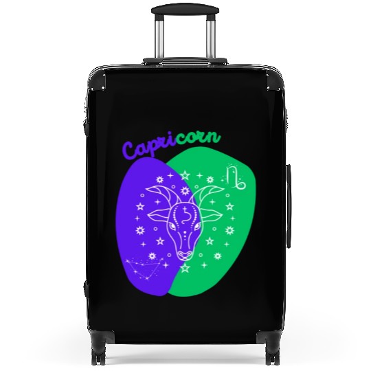 Cosmic Climb A Minimalist Capricorn Design Suitcases