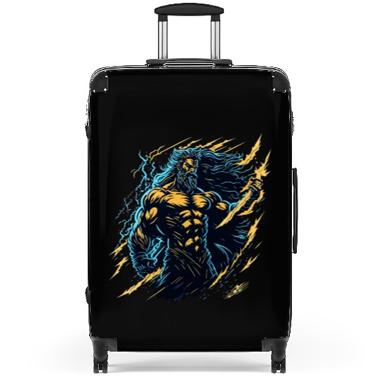 Zeus God of thunder and lightning Suitcases