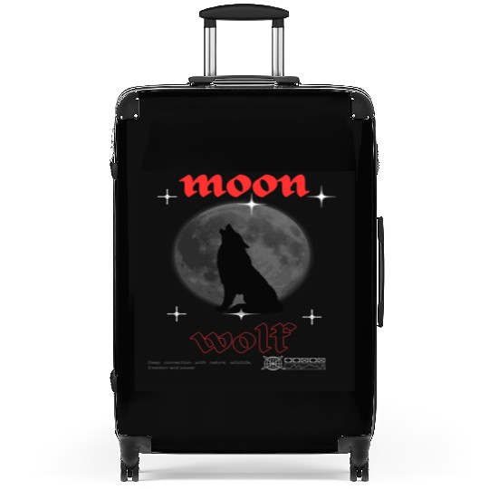 moon wolf Suitcases