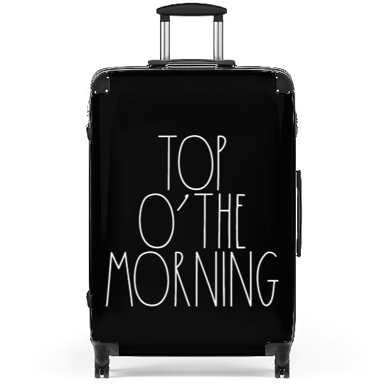 Top O' The Morning White Rae Dunn Inspired Decor Suitcases