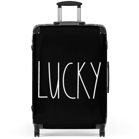 Lucky White Rae Dunn Inspired Minimalist Decor Suitcases