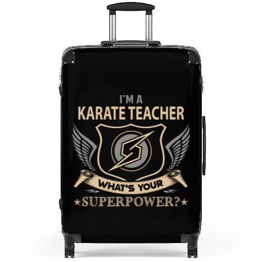 Karate Teacher Suitcases - Superpower Job Gift Item