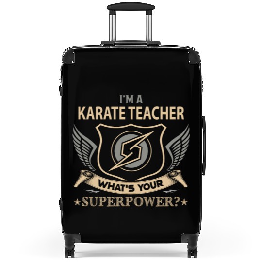 Karate Teacher Suitcases - Superpower Job Gift Item