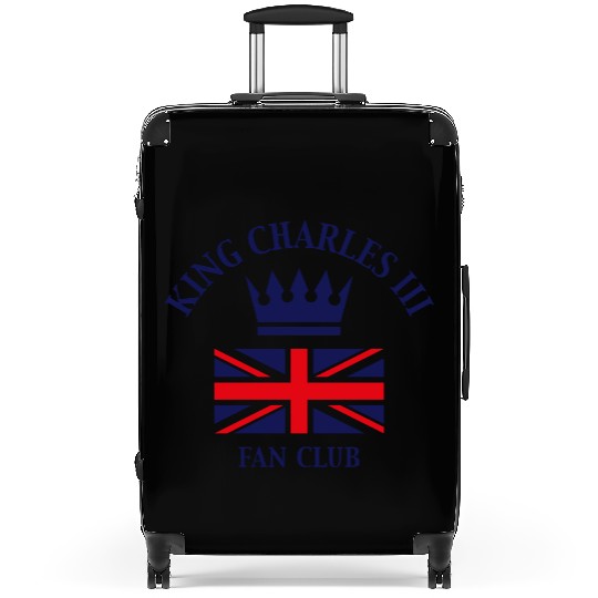 King Charles 3rd – Fan Club (Fan Art / Navy) Suitcases