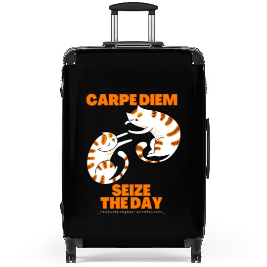 Cats Lover Carpe Diem Seize The Day Suitcases