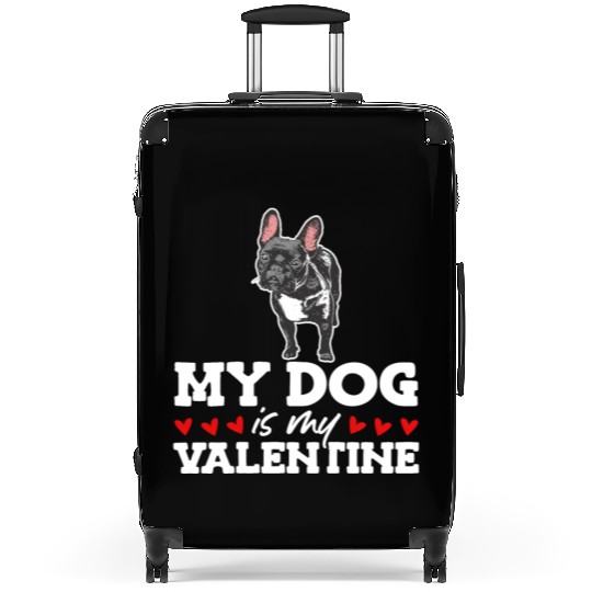 My Dog Is My Valentine Date Cute Doggy Suitcases