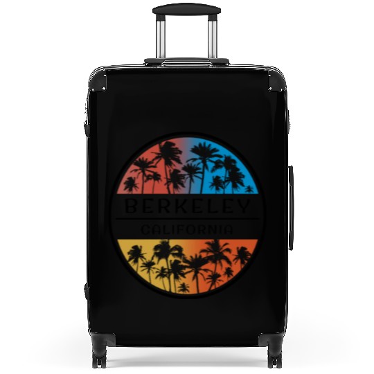 Berkeley California Palm Tree Stylish Vacation Suitcases