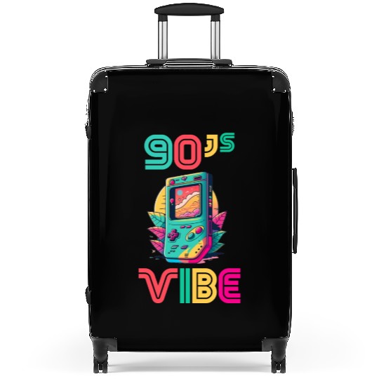 90s Vibe - I Love The 90s - Retro 90s Neon Suitcases