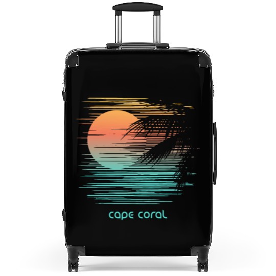 Artistic Cape Coral Florida Palm Tree Vacation Suitcases