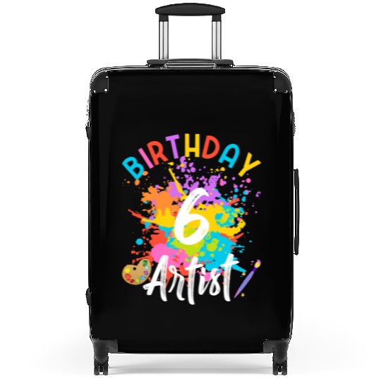 6 Year Old Birthday Art Painting Party 6th Artist Suitcases