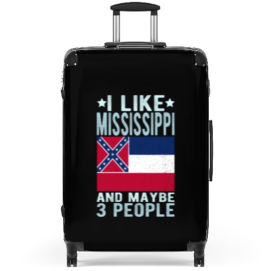 Mississippi Flag US State Suitcases