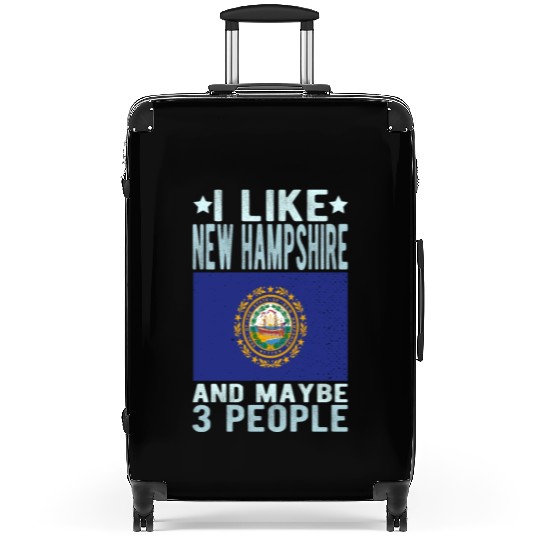 New Hampshire Flag US State Suitcases